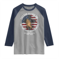 Charlie Kirk Memorial Raglan Shirt They Can Silence One But They Cant Silence Us All - Wonder Print Shop