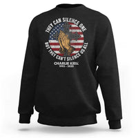 Charlie Kirk Memorial Sweatshirt They Can Silence One But They Cant Silence Us All - Wonder Print Shop