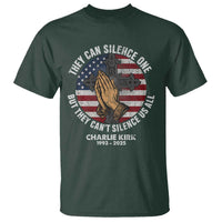 Charlie Kirk Memorial T Shirt They Can Silence One But They Cant Silence Us All - Wonder Print Shop