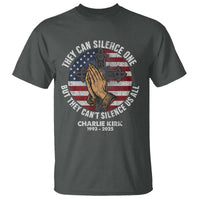Charlie Kirk Memorial T Shirt They Can Silence One But They Cant Silence Us All - Wonder Print Shop