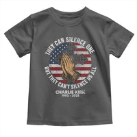 Charlie Kirk Memorial Toddler T Shirt They Can Silence One But They Cant Silence Us All - Wonder Print Shop
