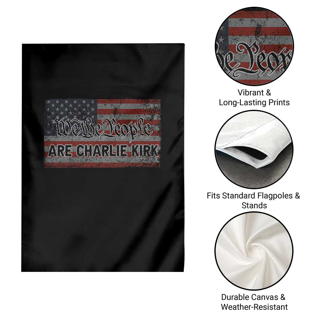 We Are Charlie Kirk Garden Flag We The People Vintage American Flag - Wonder Print Shop