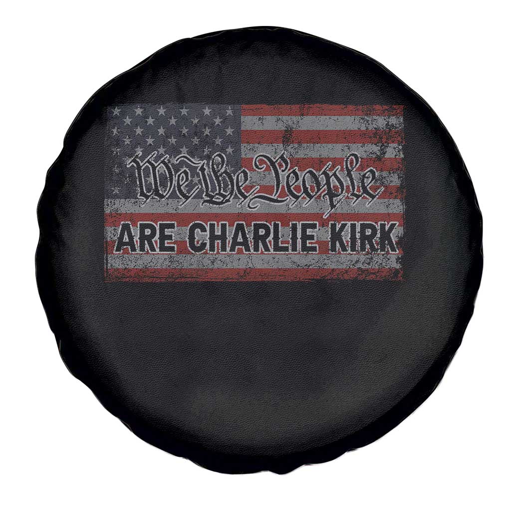 We Are Charlie Kirk Spare Tire Cover We The People Vintage American Flag - Wonder Print Shop