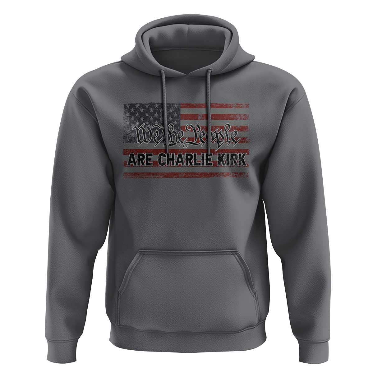 We Are Charlie Kirk Hoodie We The People Vintage American Flag - Wonder Print Shop