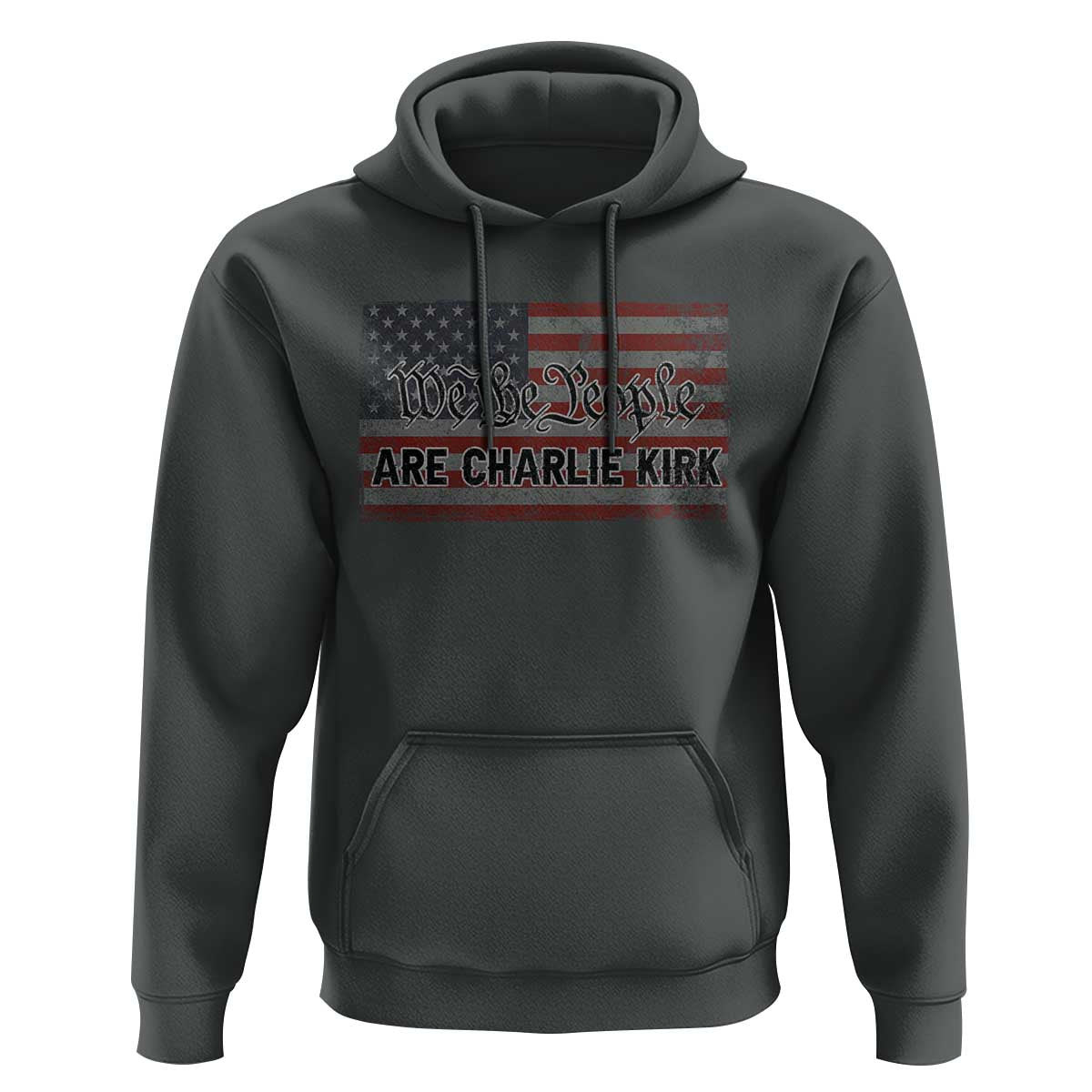 We Are Charlie Kirk Hoodie We The People Vintage American Flag - Wonder Print Shop