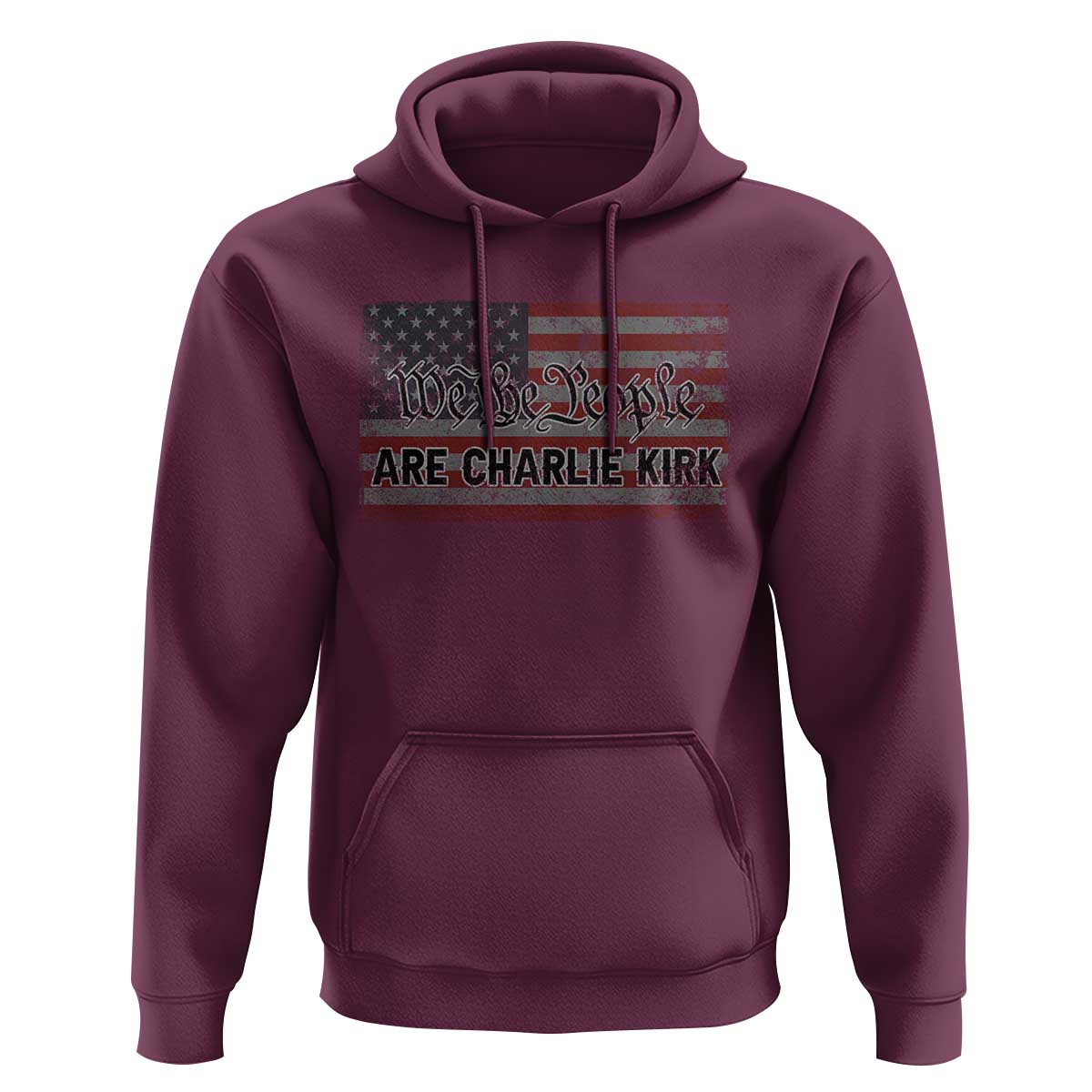 We Are Charlie Kirk Hoodie We The People Vintage American Flag - Wonder Print Shop