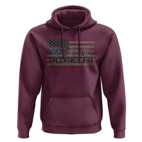 We Are Charlie Kirk Hoodie We The People Vintage American Flag - Wonder Print Shop