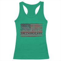 We Are Charlie Kirk Racerback Tank Top We The People Vintage American Flag - Wonder Print Shop