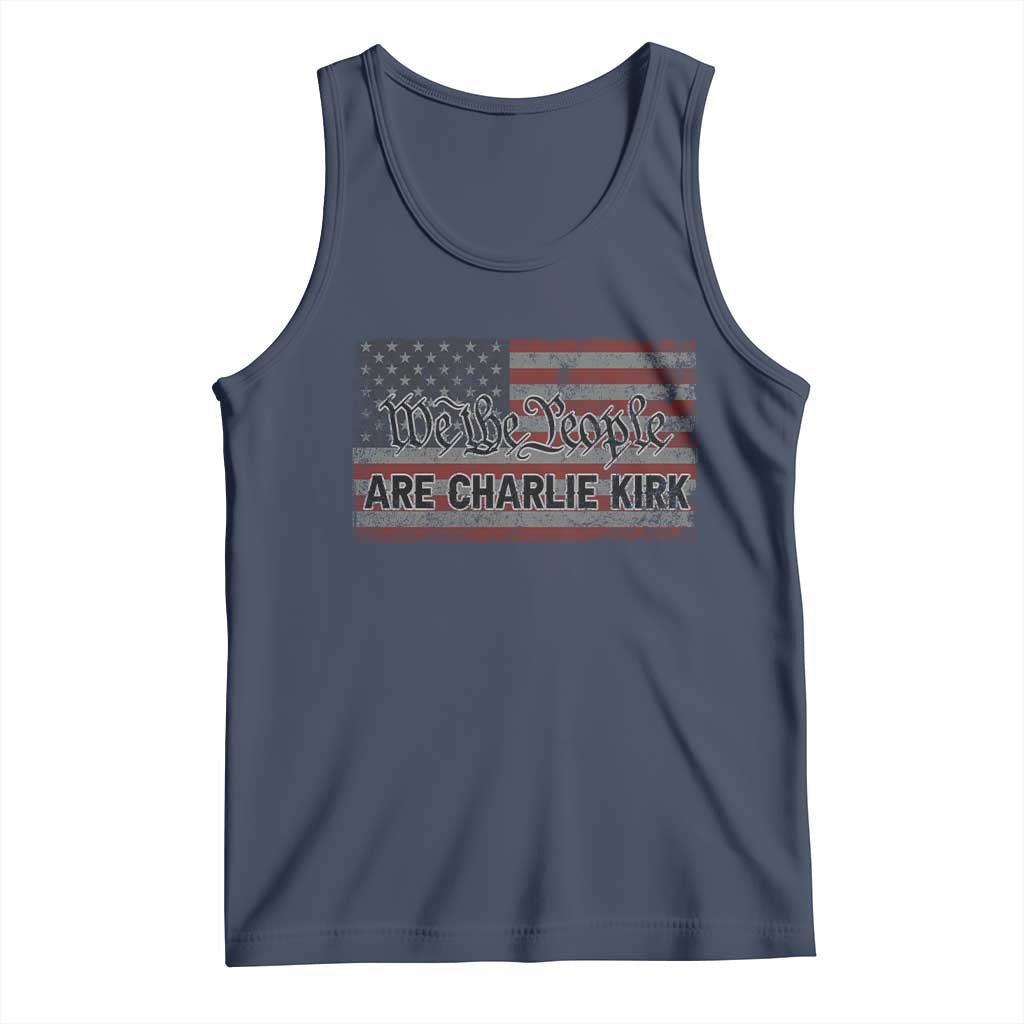 We Are Charlie Kirk Tank Top We The People Vintage American Flag - Wonder Print Shop