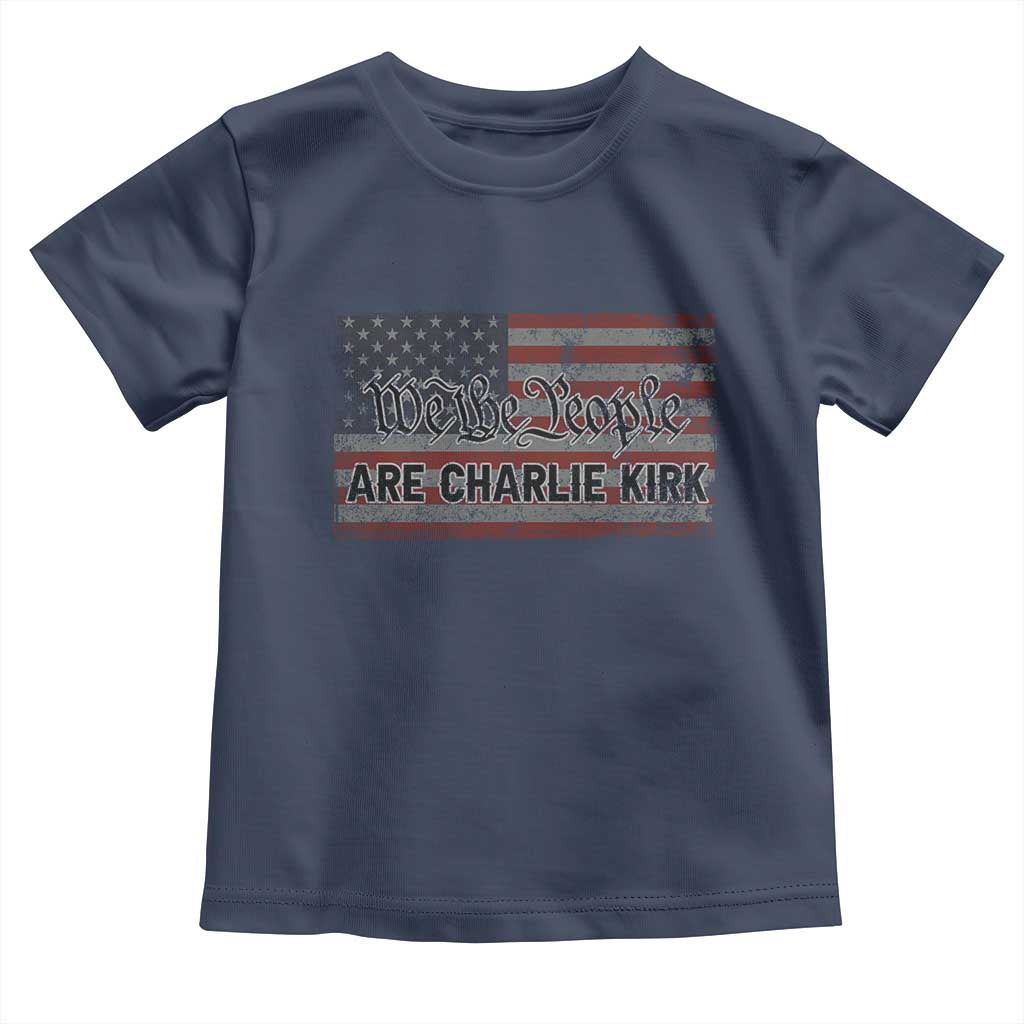 We Are Charlie Kirk Toddler T Shirt We The People Vintage American Flag - Wonder Print Shop