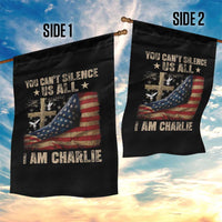 I Am Charlie Kirk Garden Flag You Cant Silence Us All Vintage American Flag - Wonder Print Shop
