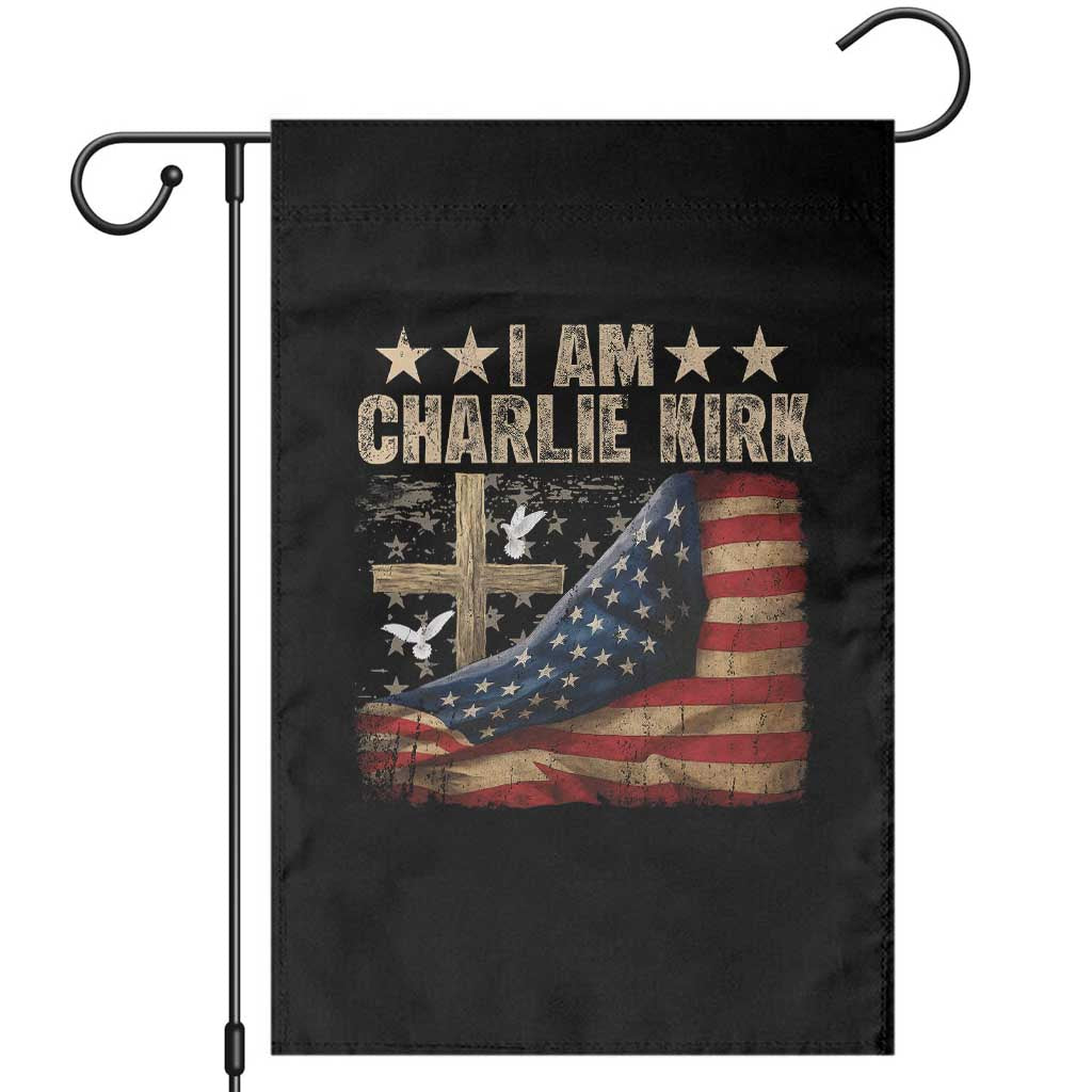 I Am Charlie Kirk Garden Flag Freedom Vintage American Flag - Wonder Print Shop