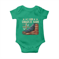 I Am Charlie Kirk Baby Onesie Freedom Vintage American Flag - Wonder Print Shop