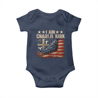 I Am Charlie Kirk Baby Onesie Freedom Vintage American Flag - Wonder Print Shop