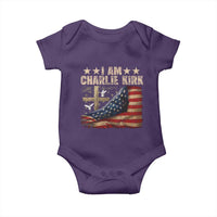 I Am Charlie Kirk Baby Onesie Freedom Vintage American Flag - Wonder Print Shop
