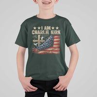 I Am Charlie Kirk T Shirt For Kid Freedom Vintage American Flag - Wonder Print Shop