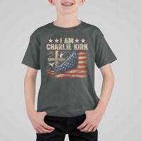I Am Charlie Kirk T Shirt For Kid Freedom Vintage American Flag - Wonder Print Shop