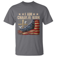 I Am Charlie Kirk T Shirt Freedom Vintage American Flag - Wonder Print Shop