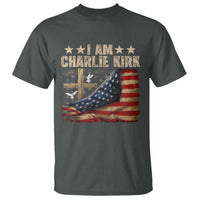 I Am Charlie Kirk T Shirt Freedom Vintage American Flag - Wonder Print Shop