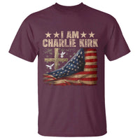 I Am Charlie Kirk T Shirt Freedom Vintage American Flag - Wonder Print Shop