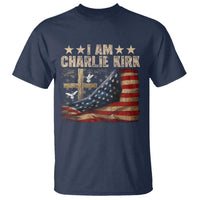 I Am Charlie Kirk T Shirt Freedom Vintage American Flag - Wonder Print Shop