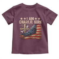 I Am Charlie Kirk Toddler T Shirt Freedom Vintage American Flag - Wonder Print Shop