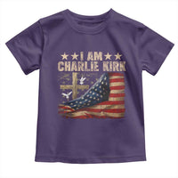 I Am Charlie Kirk Toddler T Shirt Freedom Vintage American Flag - Wonder Print Shop