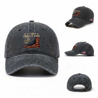 I Am Charlie Kirk Washed Cotton Baseball Cap Freedom Vintage American Flag