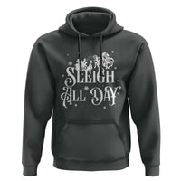 Funny Christmas Viking Hoodie Sleigh All Day Sleipnir Longship Santa