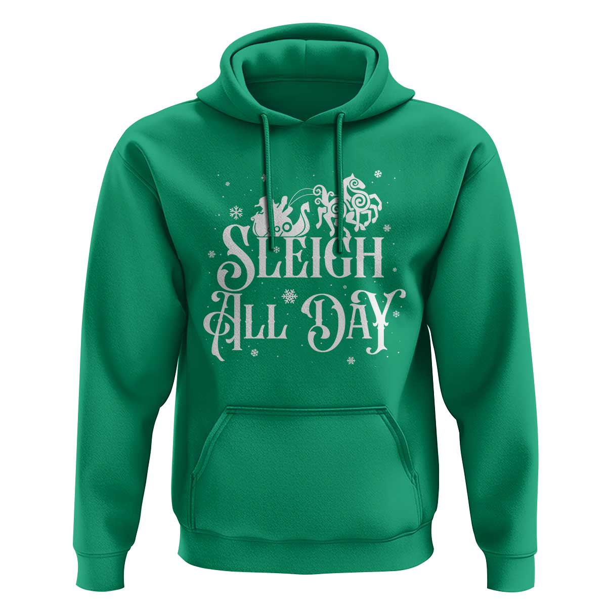 Funny Christmas Viking Hoodie Sleigh All Day Sleipnir Longship Santa