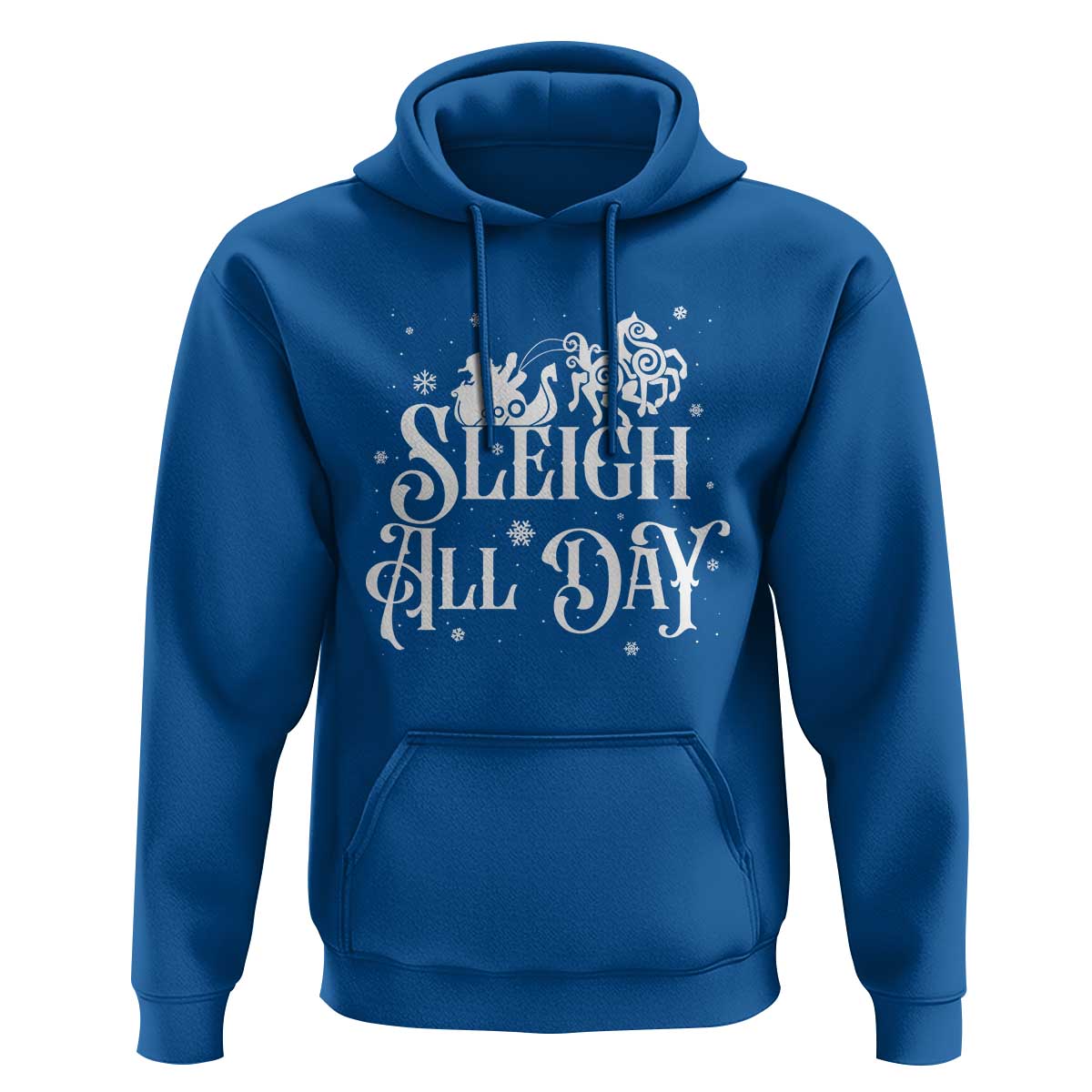 Funny Christmas Viking Hoodie Sleigh All Day Sleipnir Longship Santa