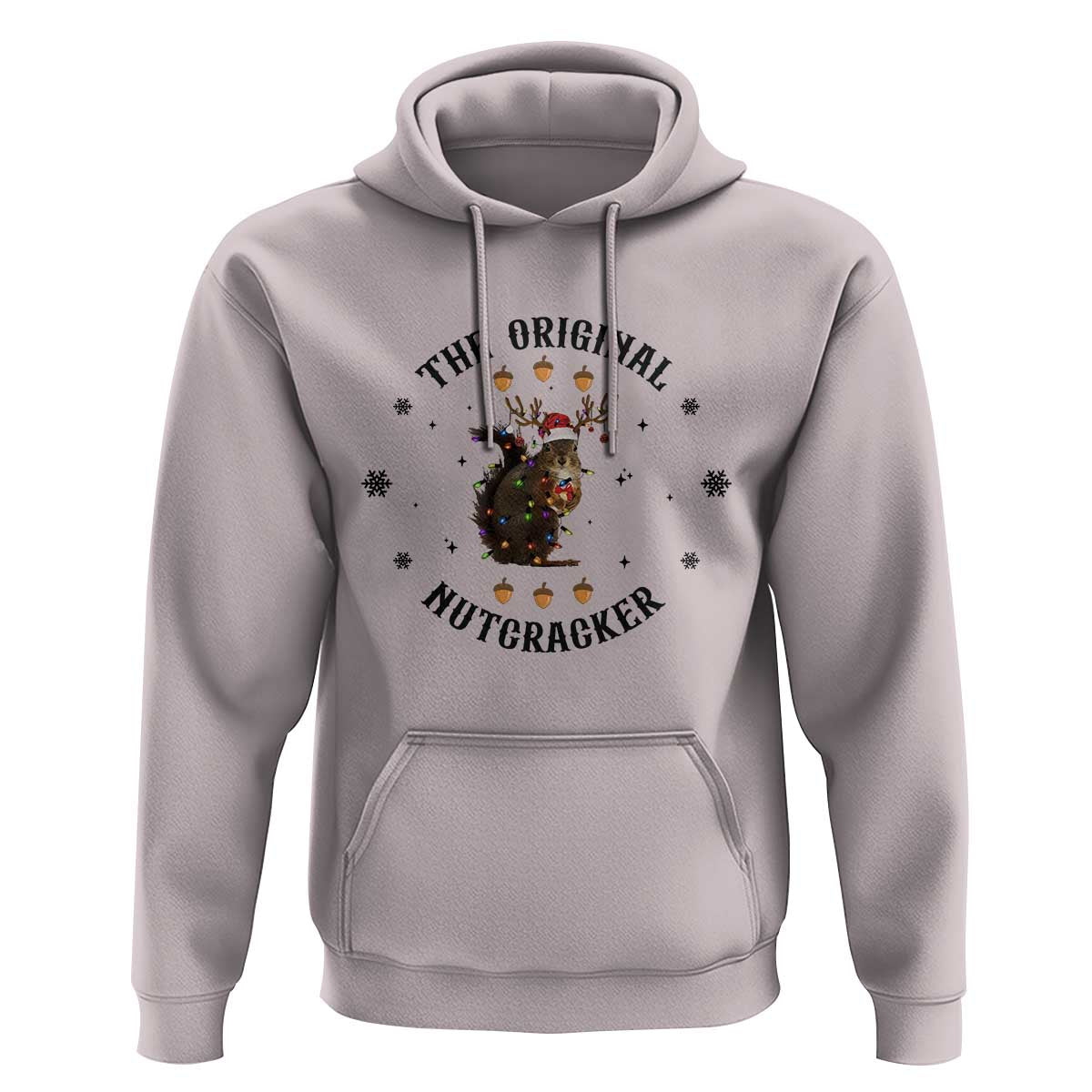 Funny Christmas Squirrel Hoodie The Original Nutcracker Snowflake Santa Hat TS11