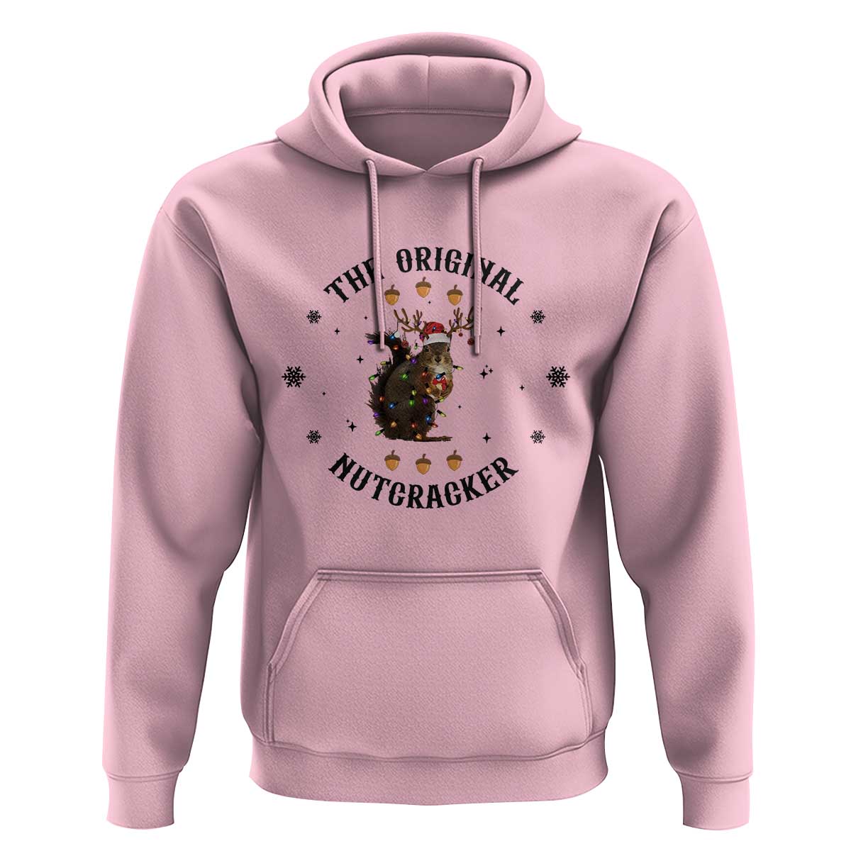 Funny Christmas Squirrel Hoodie The Original Nutcracker Snowflake Santa Hat TS11