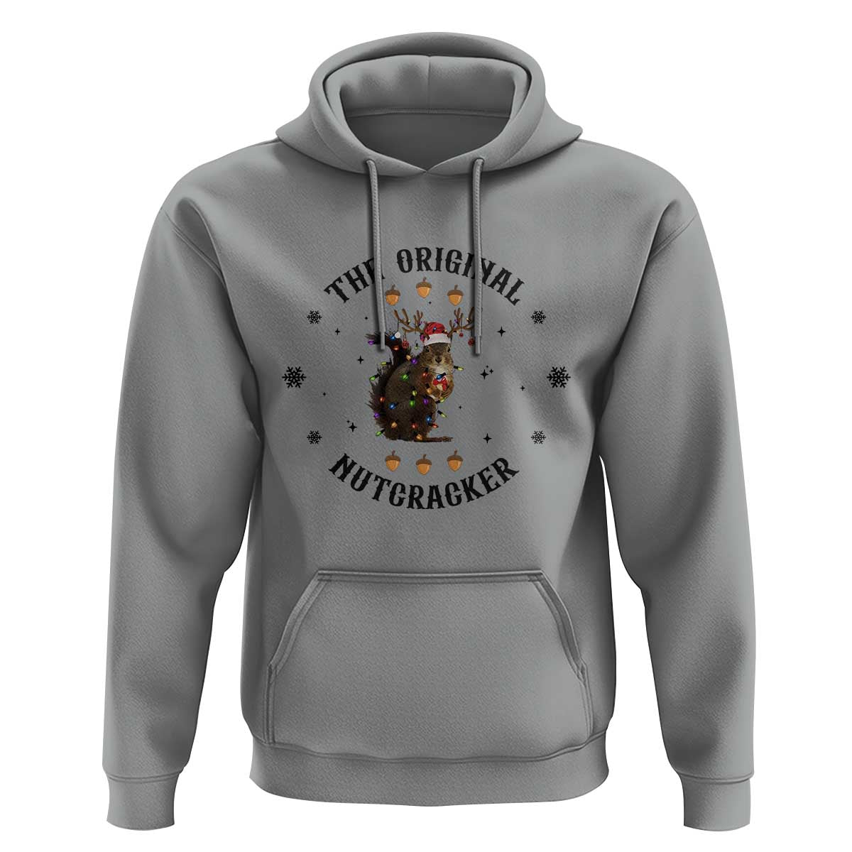 Funny Christmas Squirrel Hoodie The Original Nutcracker Snowflake Santa Hat TS11