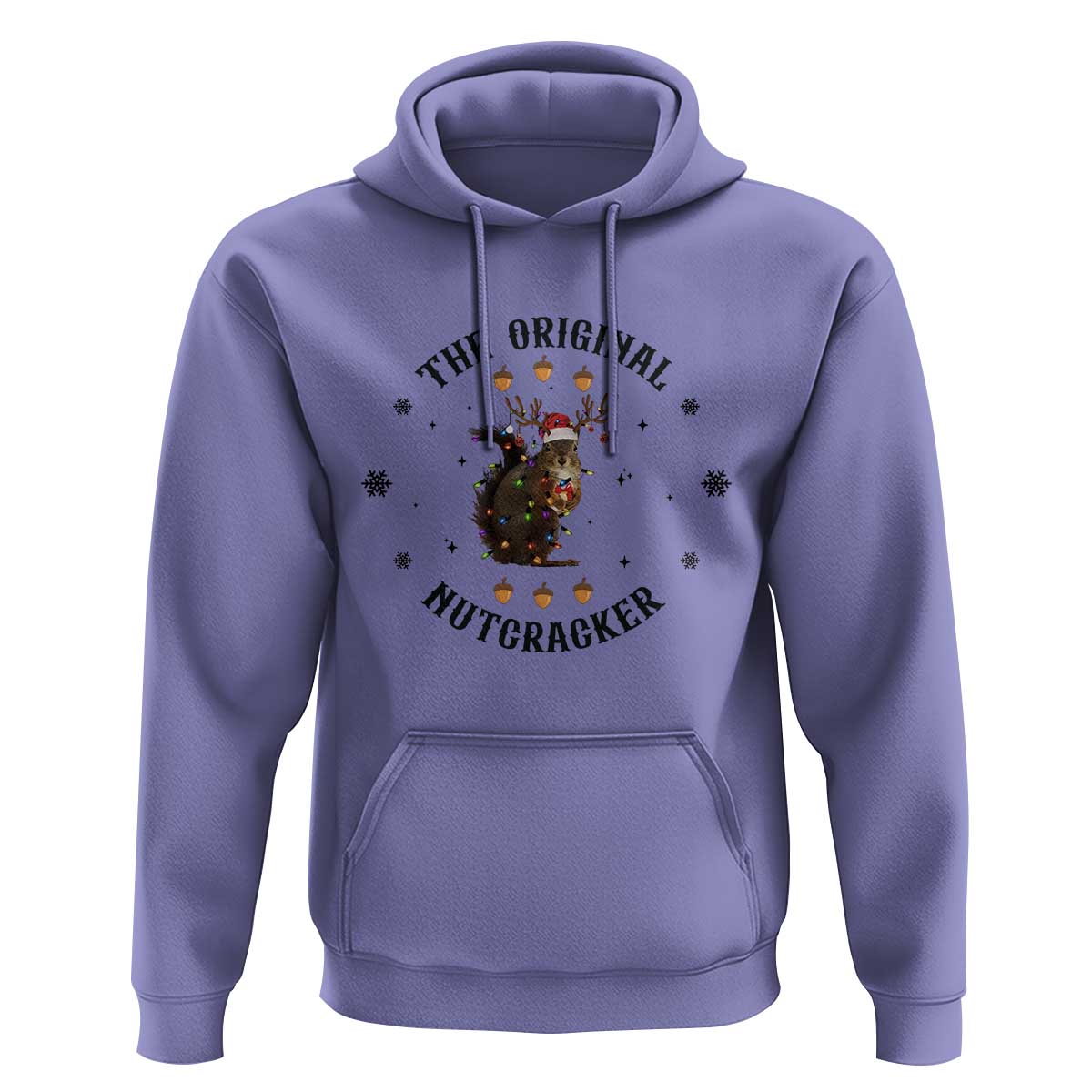 Funny Christmas Squirrel Hoodie The Original Nutcracker Snowflake Santa Hat TS11