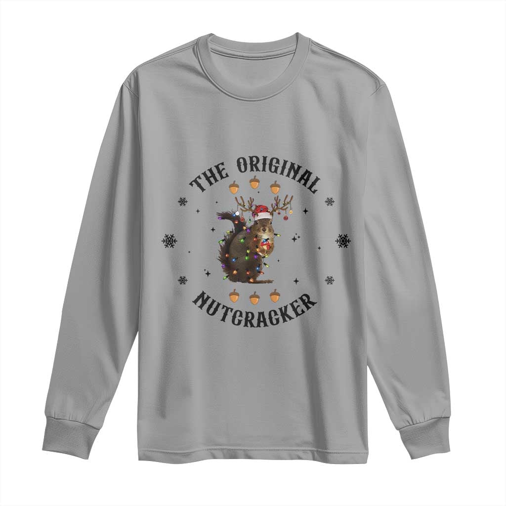 Funny Christmas Squirrel Long Sleeve Shirt The Original Nutcracker Snowflake Santa Hat