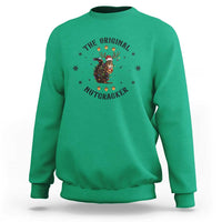 Funny Christmas Squirrel Sweatshirt The Original Nutcracker Snowflake Santa Hat - Wonder Print Shop