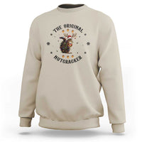 Funny Christmas Squirrel Sweatshirt The Original Nutcracker Snowflake Santa Hat - Wonder Print Shop