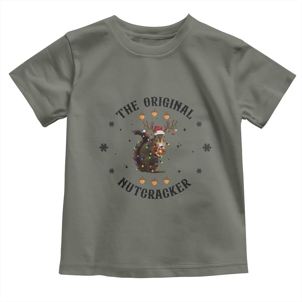 Funny Christmas Squirrel Toddler T Shirt The Original Nutcracker Snowflake Santa Hat TS11