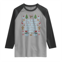 Funny Christmas Raglan Shirt This Is My It's Too Hot For Ugly Christmas Sweater Shirt Knitted Xmas - Wonder Print Shop