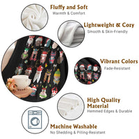 Funny Christmas Viking Throw Blanket Nordic Cute Viking Warriors - Wonder Print Shop