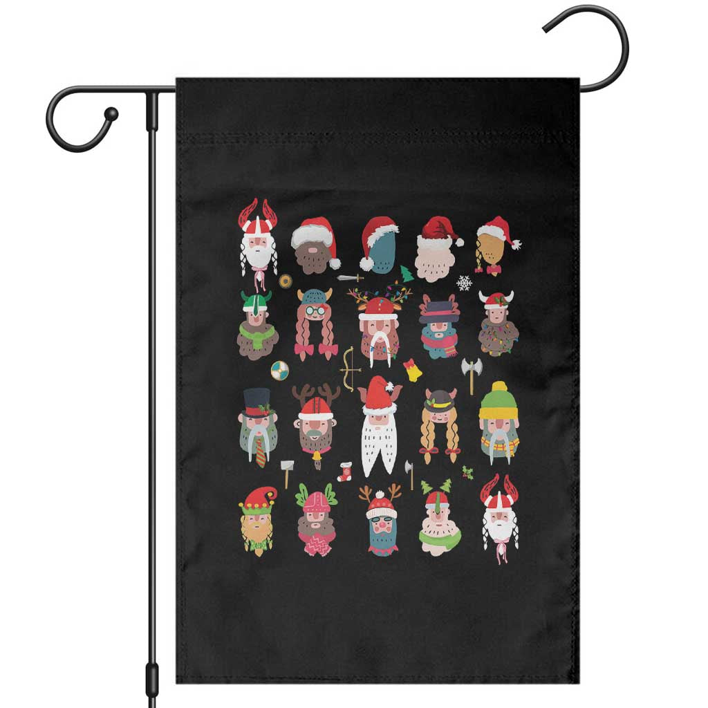 Funny Christmas Viking Garden Flag Nordic Cute Viking Warriors - Wonder Print Shop
