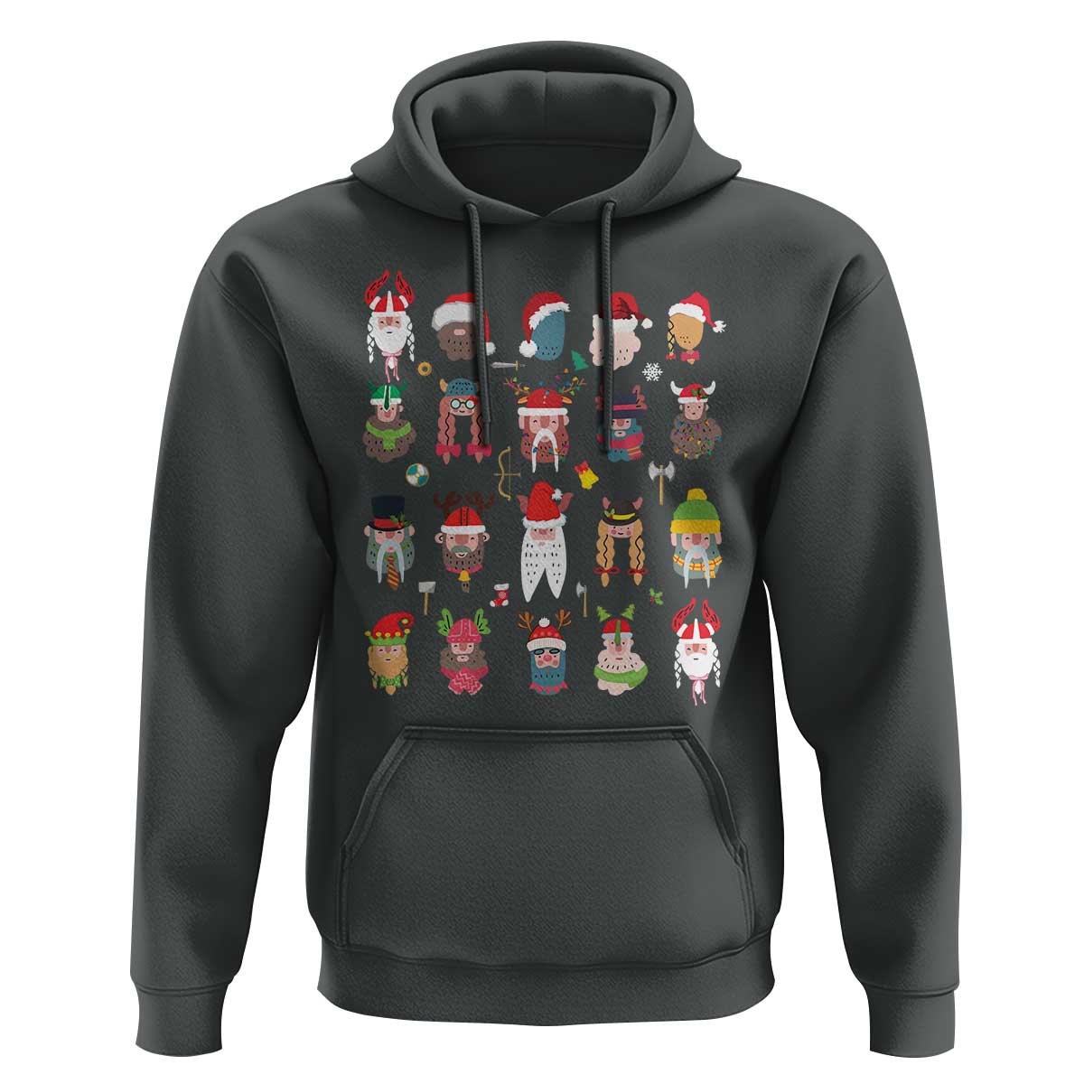 Funny Christmas Viking Hoodie Nordic Cute Viking Warriors