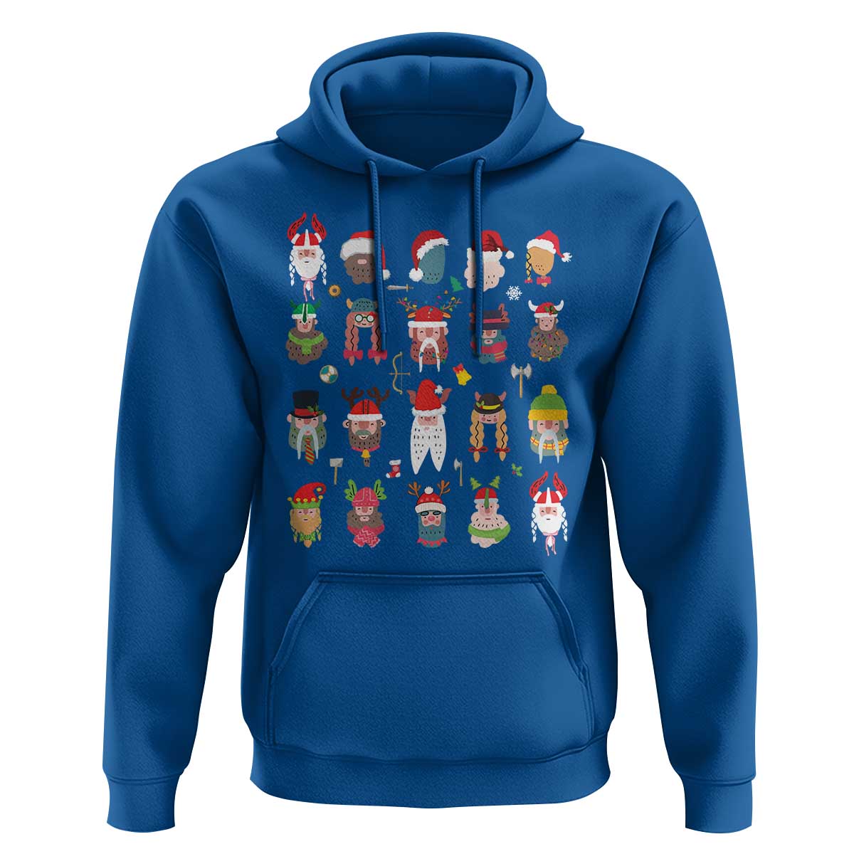 Funny Christmas Viking Hoodie Nordic Cute Viking Warriors