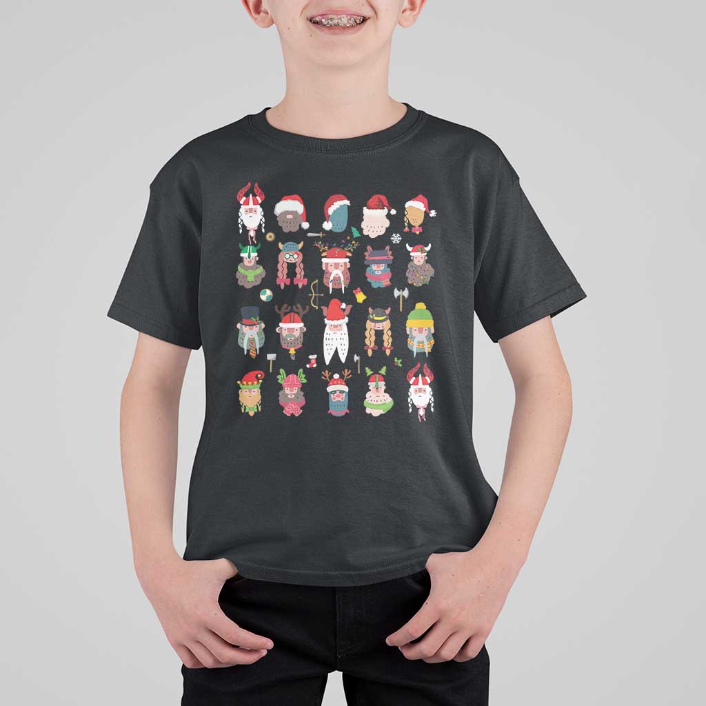 Funny Christmas Viking T Shirt For Kid Nordic Cute Viking Warriors - Wonder Print Shop
