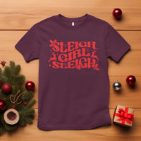 Funny Christmas T Shirt Sleigh Girl Sleigh Reindeer - Wonder Print Shop