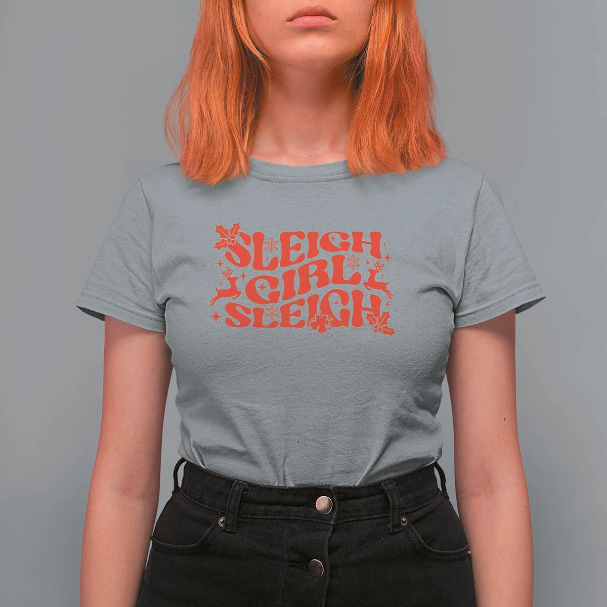 Funny Christmas T Shirt For Women Sleigh Girl Sleigh Reindeer - Wonder Print Shop