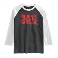Funny Christmas Raglan Shirt Sleigh Girl Sleigh Reindeer - Wonder Print Shop