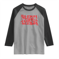 Funny Christmas Raglan Shirt Sleigh Girl Sleigh Reindeer - Wonder Print Shop