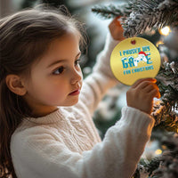 Funny Xmas Gamers Christmas Ornament I Paused My Game For Christmas Snowy Santa Hat - Wonder Print Shop